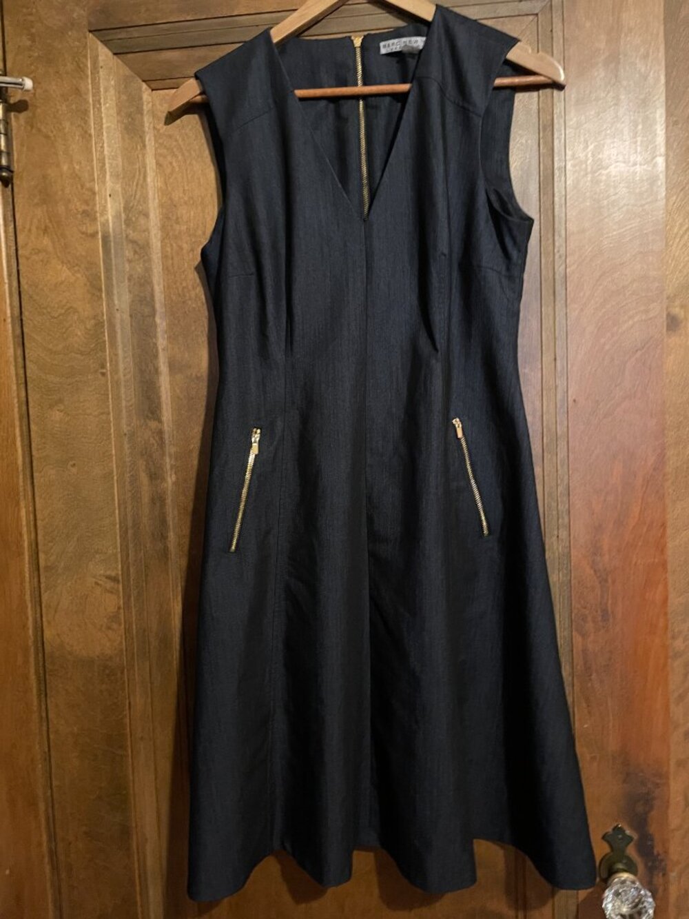 GORGEOUS Andrew Marc New York A-Line Swing Dress, Gold Accents - Size 10 (M/L)